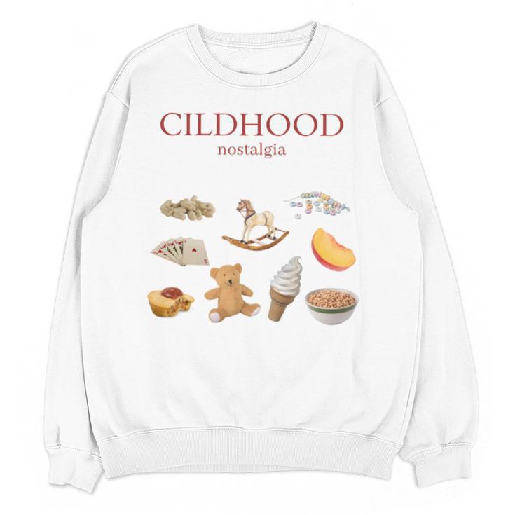 Childhood Nostalgia Good Memories Teddy Bear Ice Cream Unisex Sweatshirt