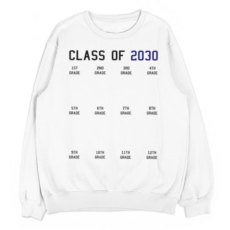 Class Of 2030 Graduation T-Shirt With Space For Handprints Unisex Sweatshirt