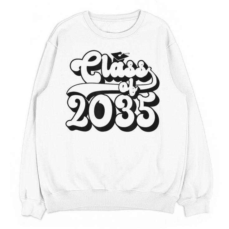 Class Of 2035 Senior Retro 2035 Grad Graduate Graduation Unisex Sweatshirt