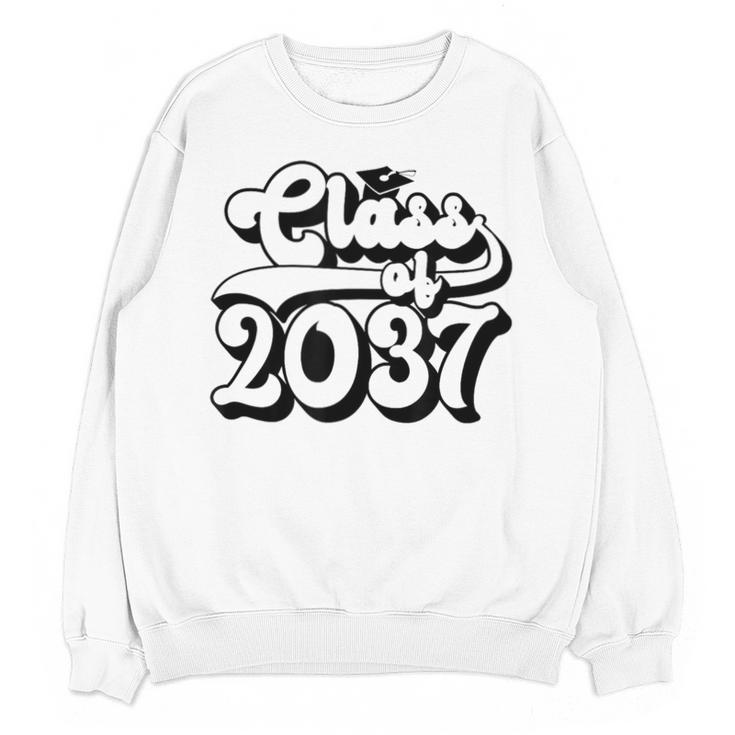 Class Of 2037 Senior Retro 2037 Grad Graduate Graduation Unisex Sweatshirt