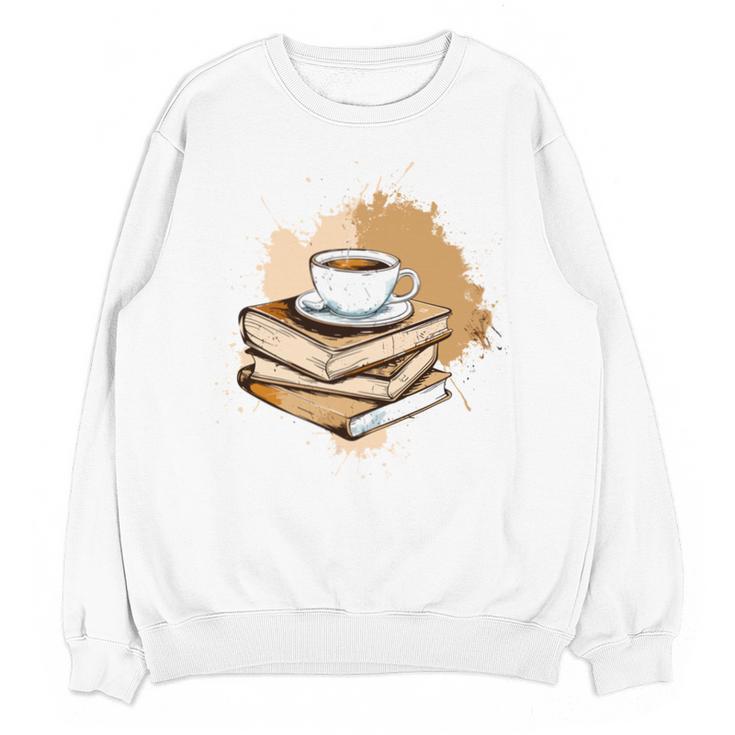 Coffee And Books Adult Books Lover Reading Unisex Sweatshirt