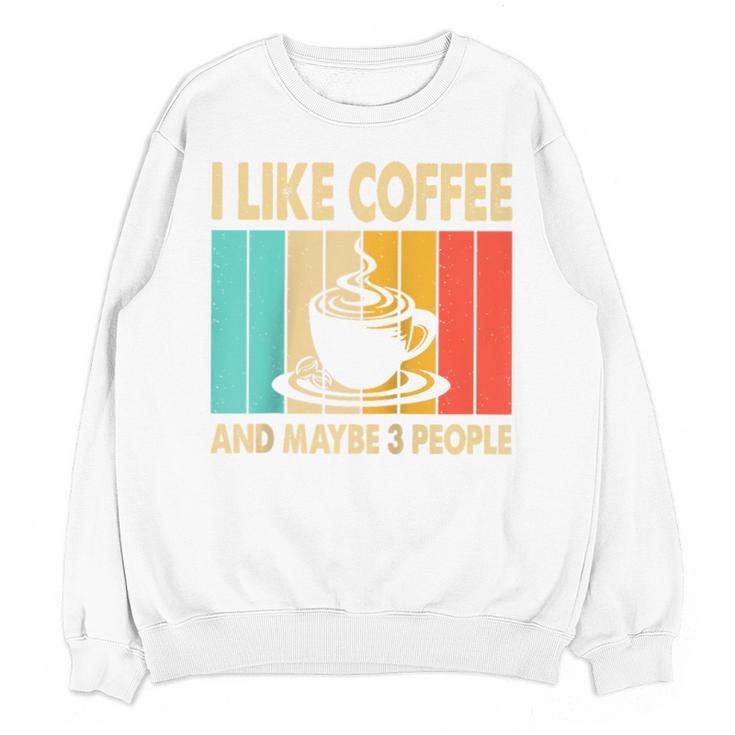 I Like Coffee And Maybe 3 People Introvert Anti-Social Raglan Baseball Tee Unisex Sweatshirt
