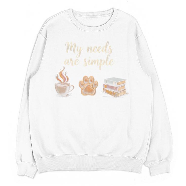 Coffee Paw Print Book Lover Reading Simple Life Bookworm Premium Tri-Blend Unisex Sweatshirt