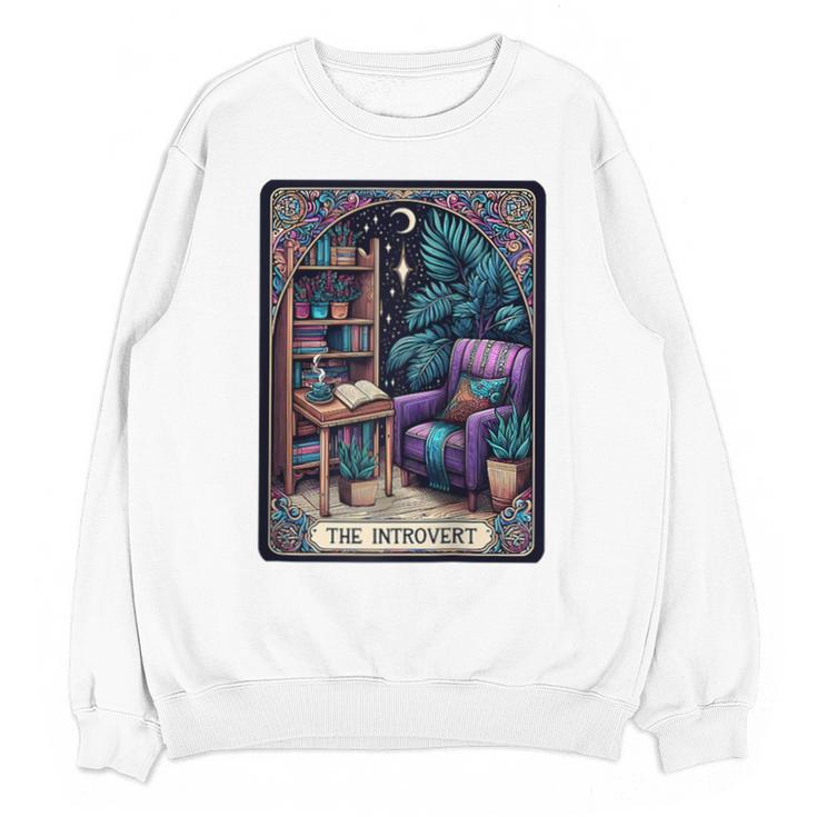 Color Graphic The Introvert Tarot Card Raglan Baseball Tee Unisex Sweatshirt