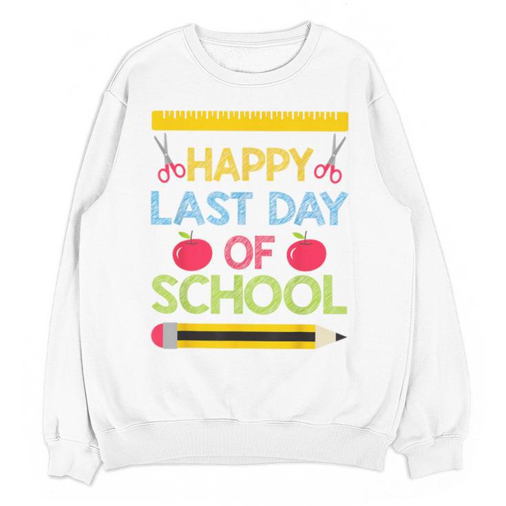 Cool Stylish Happy Last Day Of School Shirt Graduation Unisex Sweatshirt