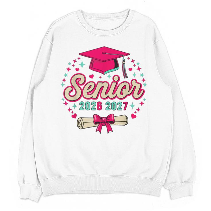 Coquette Pink Bow Senior 2026 2027 Graduation Unisex Sweatshirt