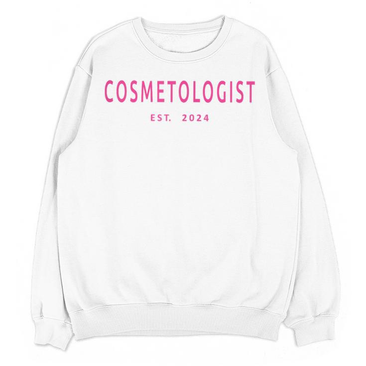 Cosmetologist Est 2024 Graduation Beauty School Cosmetology Unisex Sweatshirt