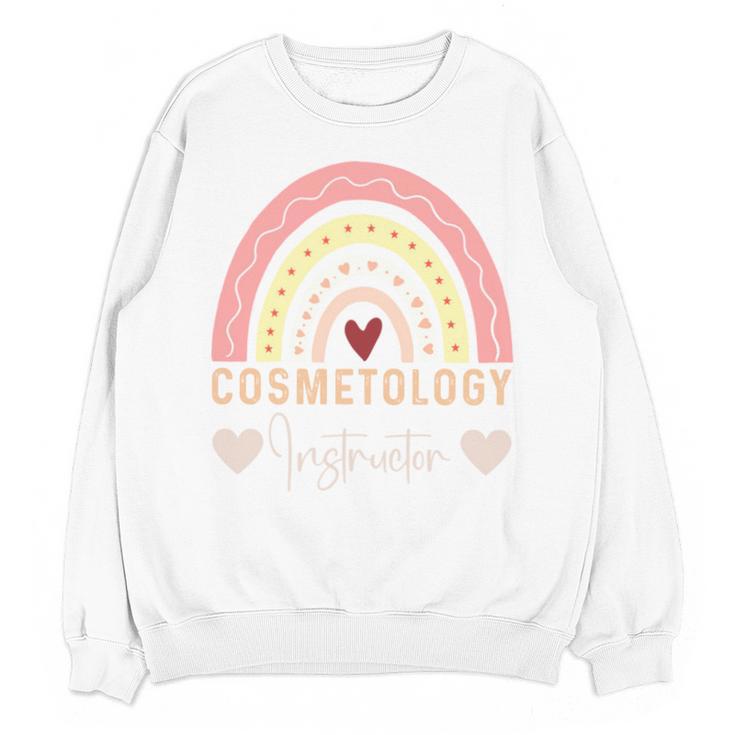 Cosmetology Instructor Cosmetologist Graduation Rainbow Unisex Sweatshirt