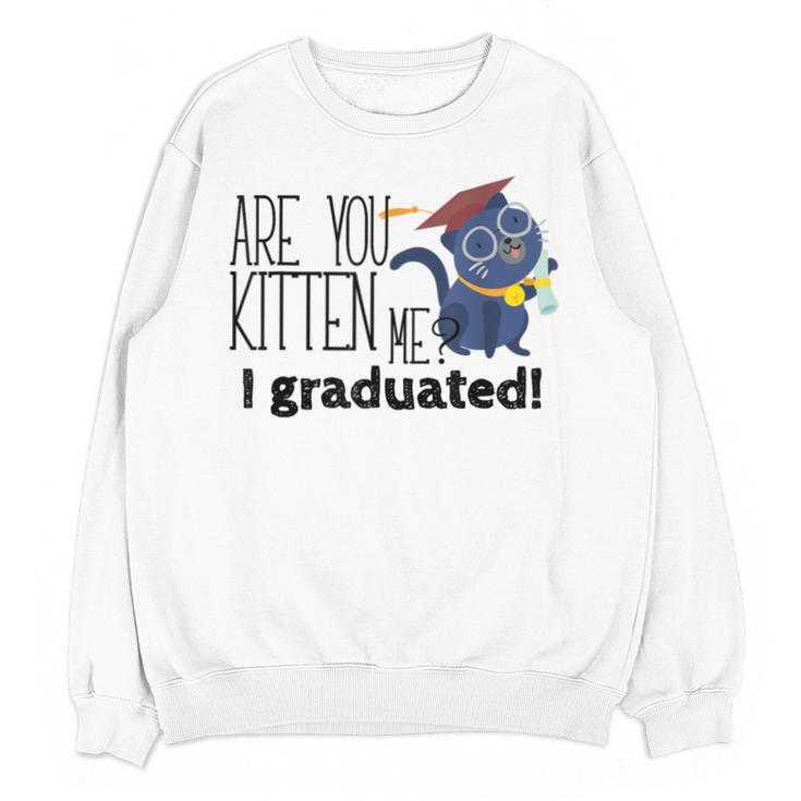 Cute Graduation  Cat Masters High School T-Shirt For Men Women Kids Unisex Sweatshirt