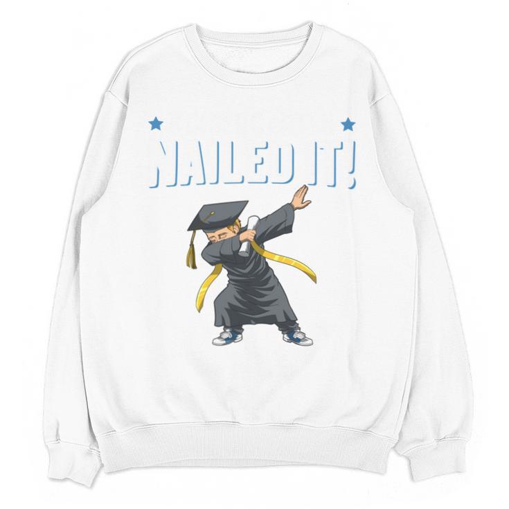 Dabbing Graduation Class Of 2025 Boy Kindergarten Nailed It Unisex Sweatshirt
