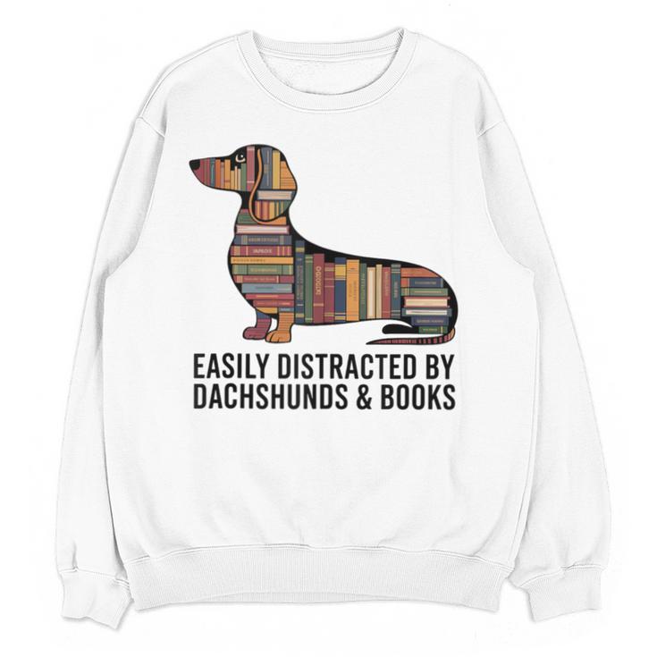 Dachshund Dog Dachshund Decor Books Nerds Dachshund Unisex Sweatshirt