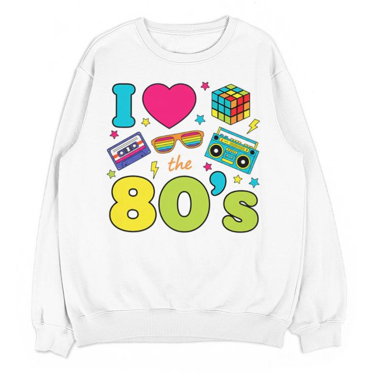 Dad I Love The 80's Retro 80s Nostalgia For Dad Premium Tri-Blend Unisex Sweatshirt
