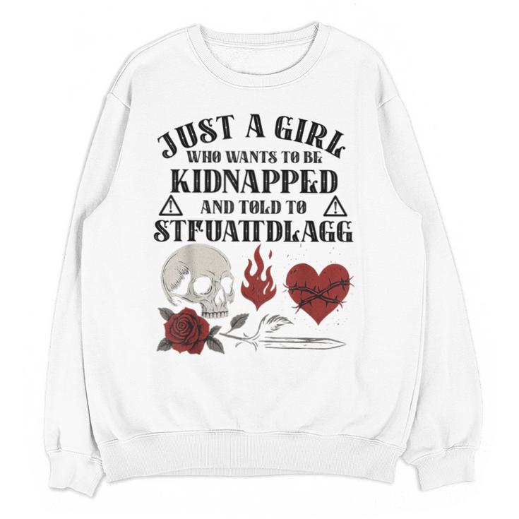 Dark Romance Smutt Book Merch Just A Good Girl STFUATTDLAGG Unisex Sweatshirt