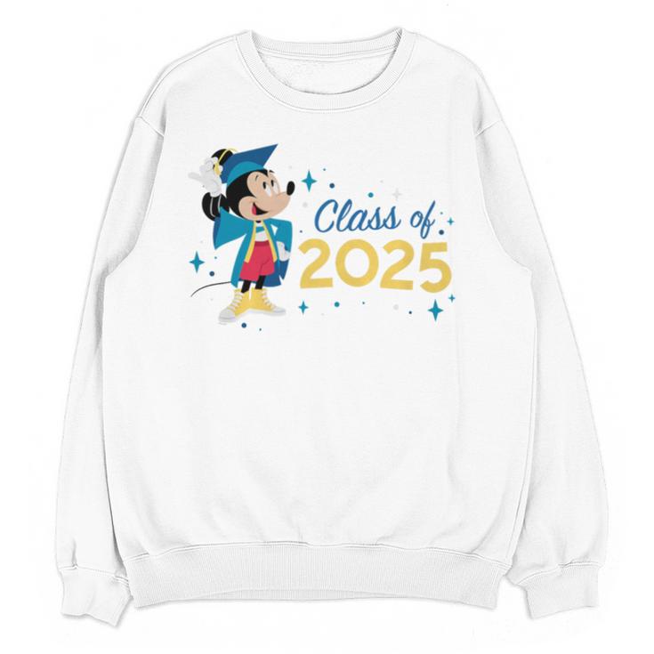 Disney Mickey Mouse Cap & Gown '25 Graduation Class Of 2025 Premium Tri-Blend Unisex Sweatshirt