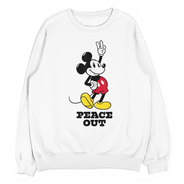 Disney Mickey Mouse Peace Out Totally Retro Graduation Unisex Sweatshirt