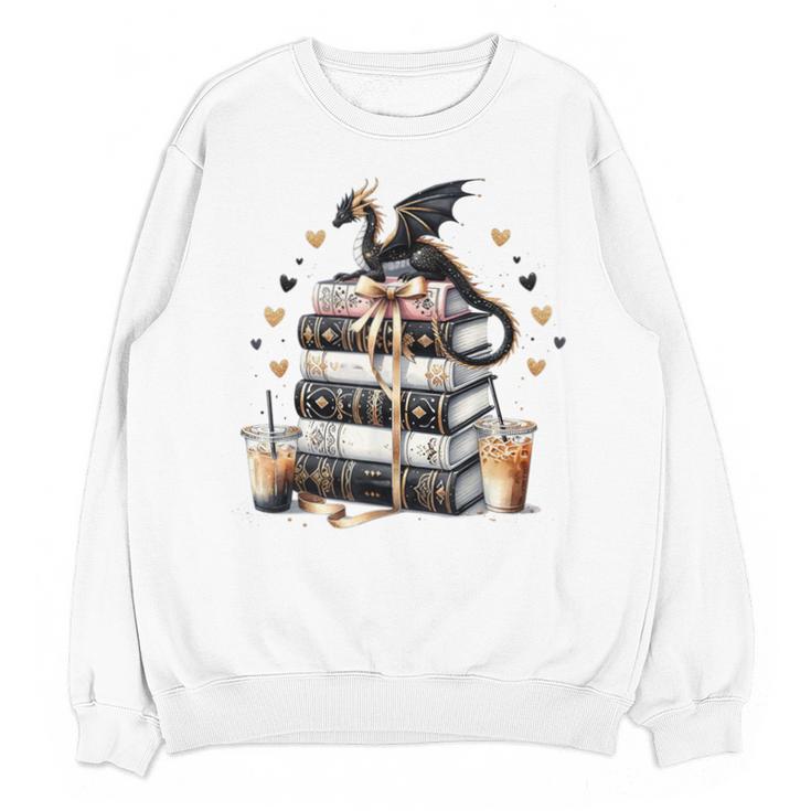 Dragon Hoard Of Books Reading Lover Cute Art Unisex Sweatshirt