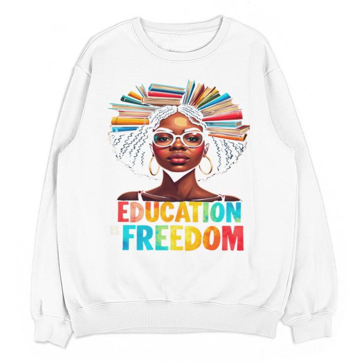 Education Is Freedom Afro Books Unisex Sweatshirt