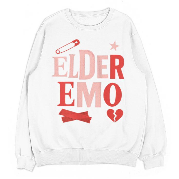 Elder Emo Retro Punk Typography Nostalgia Unisex Sweatshirt