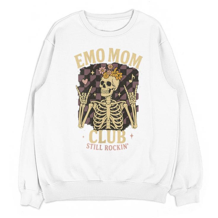 Emo Mom Club Still Rockin Skeleton Nostalgia Women Mother Unisex Sweatshirt