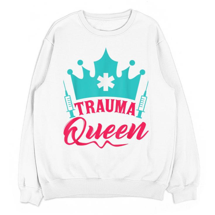 EMT Trauma Queen Paramedic Student T-Shirt Graduation Unisex Sweatshirt