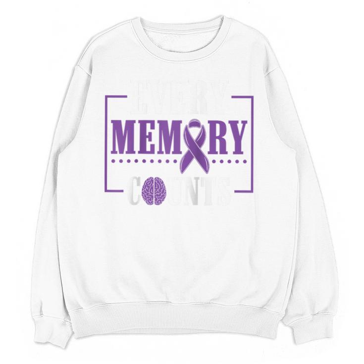 Every Memory Counts Alzheimer's Awareness Dementia Raglan Baseball Tee Unisex Sweatshirt