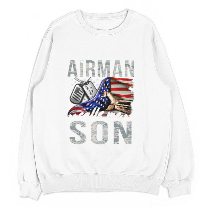 My Favorite Airman Calls Me Son Air Force Graduation Son Unisex Sweatshirt