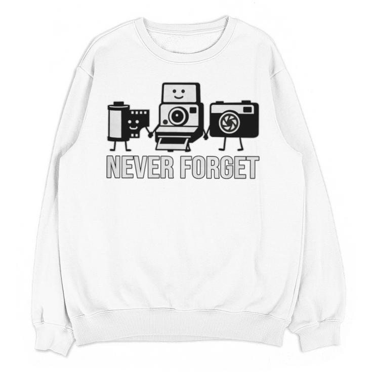 Never Forget Retro Camera Photography Nostalgia Premium Tri-Blend Unisex Sweatshirt