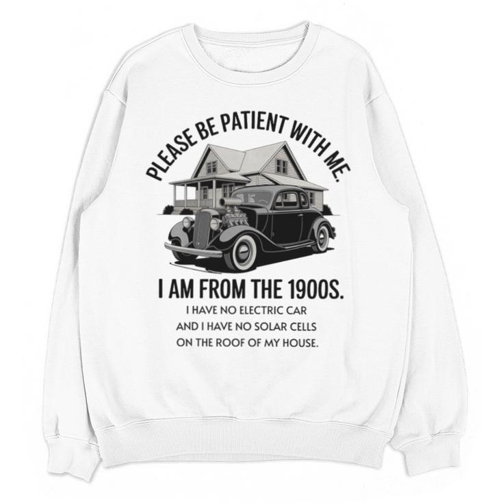 Forgive Me I'm From The 1900s No E-Car No SolarCells Premium Tri-Blend Unisex Sweatshirt