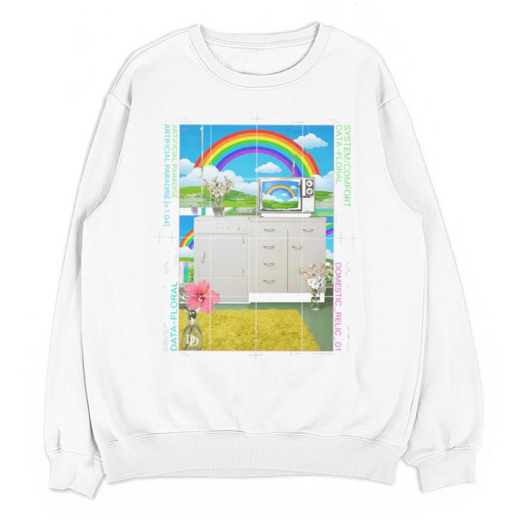 Frutiger Aero Aesthetic Rainbow Glitch Art Unisex Sweatshirt