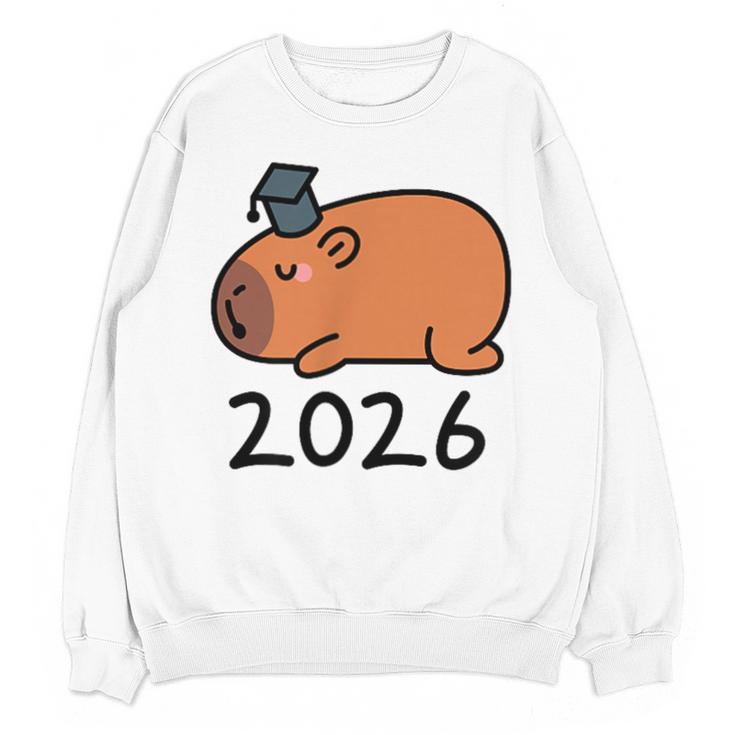 Grad Class Of 2026 Capybara Graduation Graduated Kids Unisex Sweatshirt