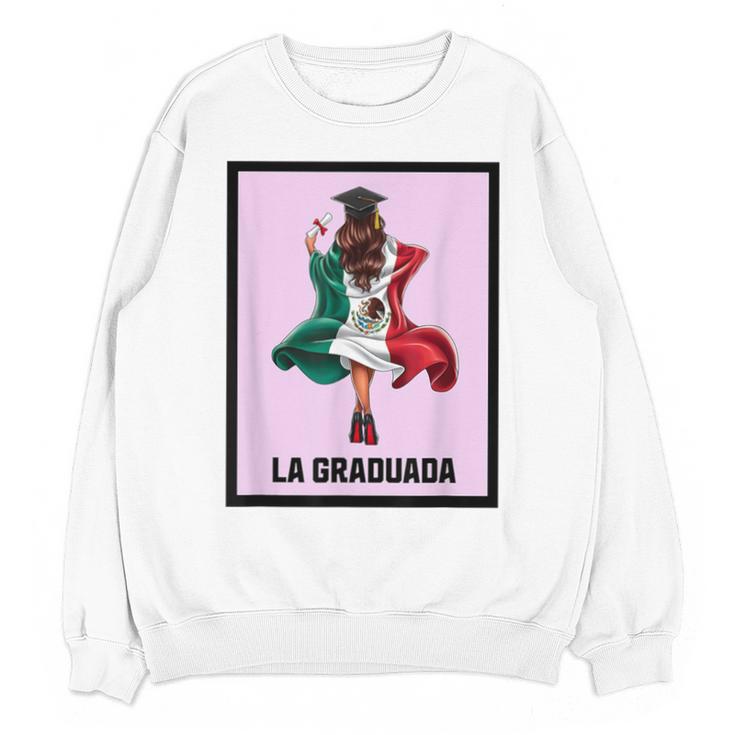 Graduation Latina Educated La Graduada Mexican Bingo Card Unisex Sweatshirt