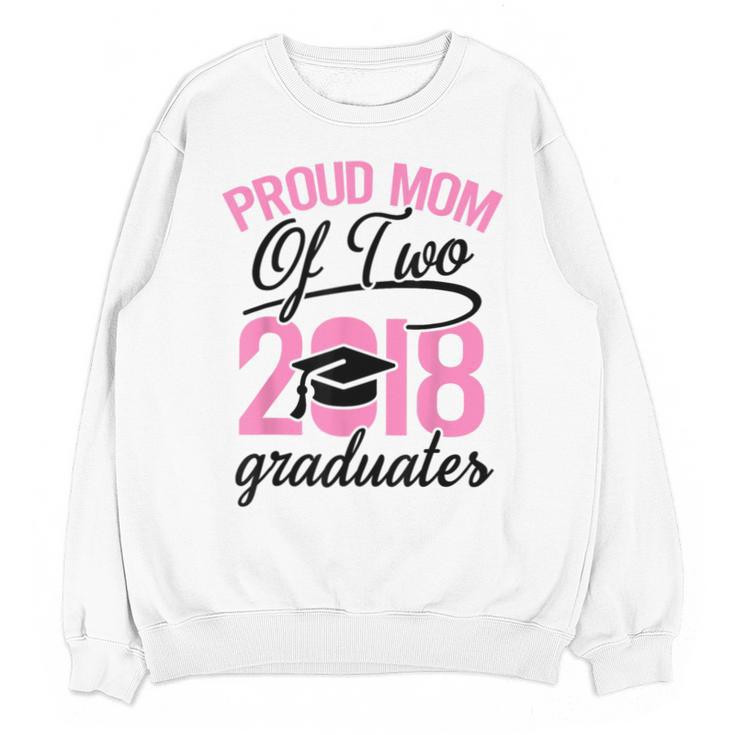 Graduation Shirt For Mom With Twins Proud Mom Of Two Unisex Sweatshirt