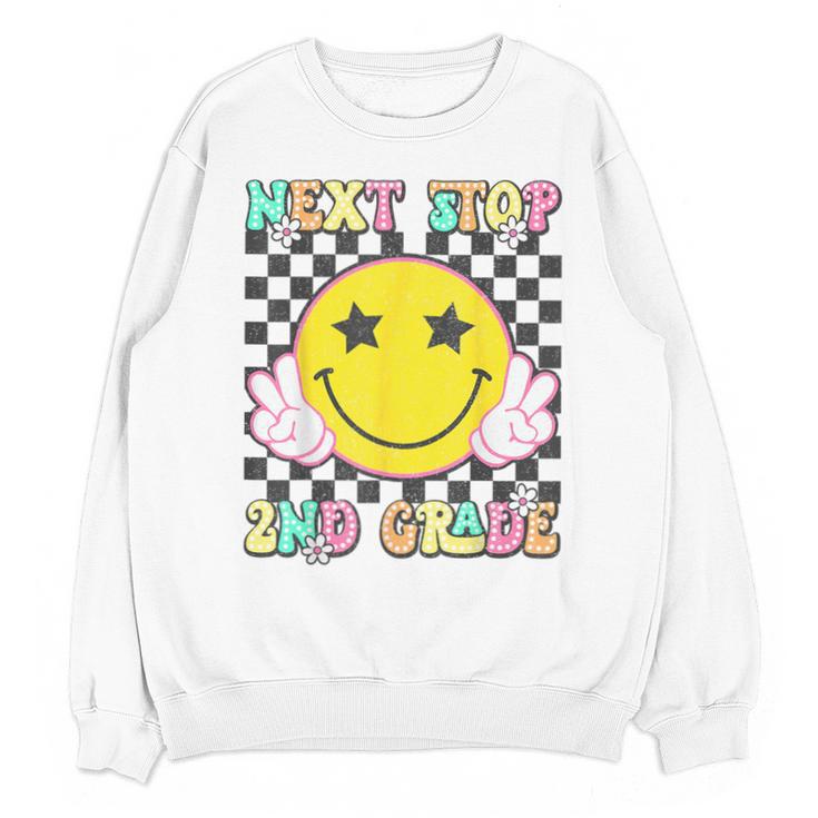 Groovy Next Stop 2nd Grade 1st Grade Graduation 2025 Unisex Sweatshirt