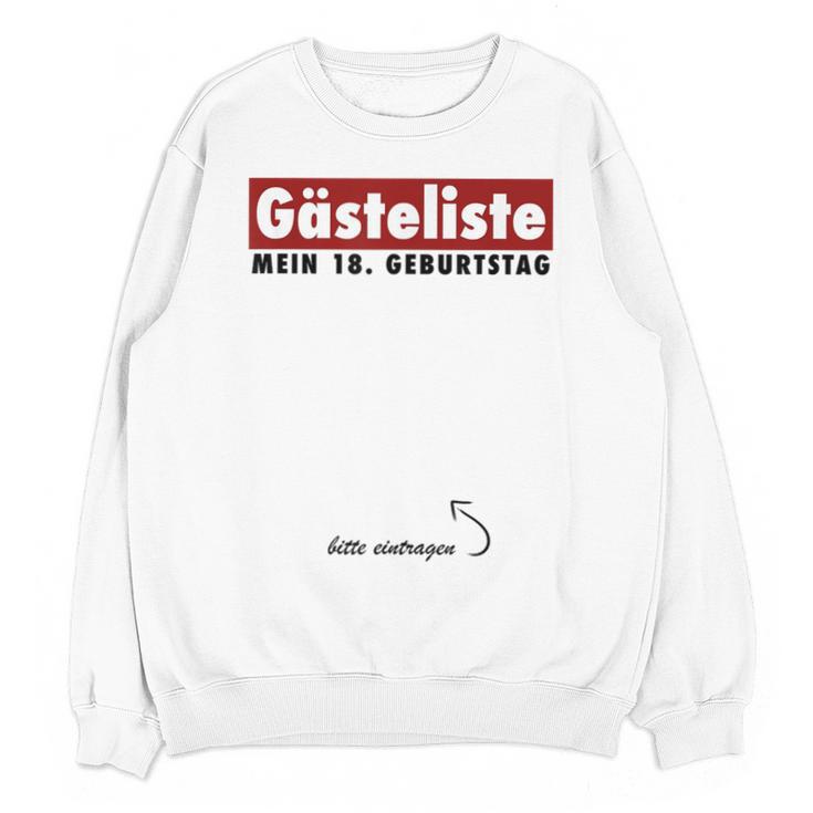 Guest Book 18th Birthday Party Memory Alcohol Unisex Sweatshirt