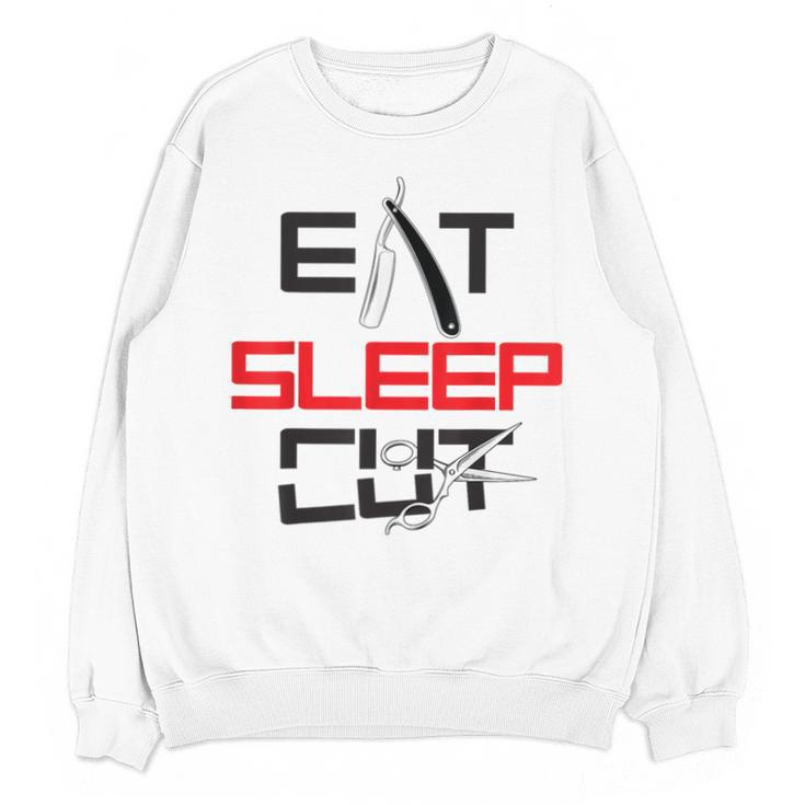 Haircutter Barber Eat Sleep Cut Barbering Graduation Unisex Sweatshirt