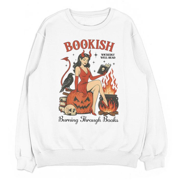 Halloween Bookish Witchy Book Club Hot Girls Read Unisex Sweatshirt