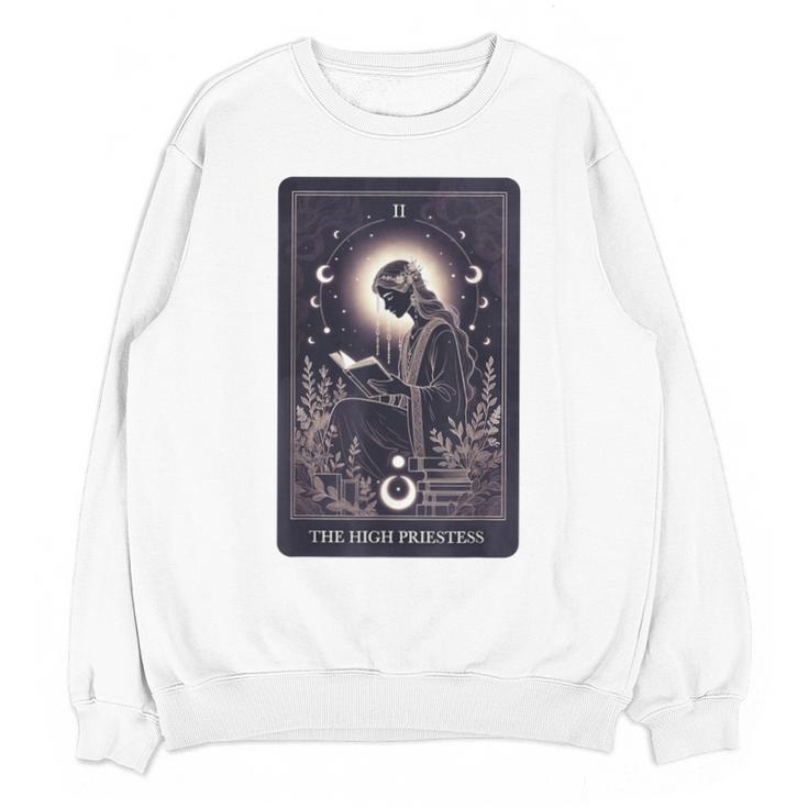 High Priestess Tarot Art Celestial Mystic Book Lover Unisex Sweatshirt High Priestess Tarot Art Celestial Mystic Book Lover Unisex Sweatshirt