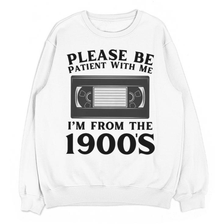 Over The Hill Please Be Patient I'm From The 1900s VHS Premium Tri-Blend Unisex Sweatshirt