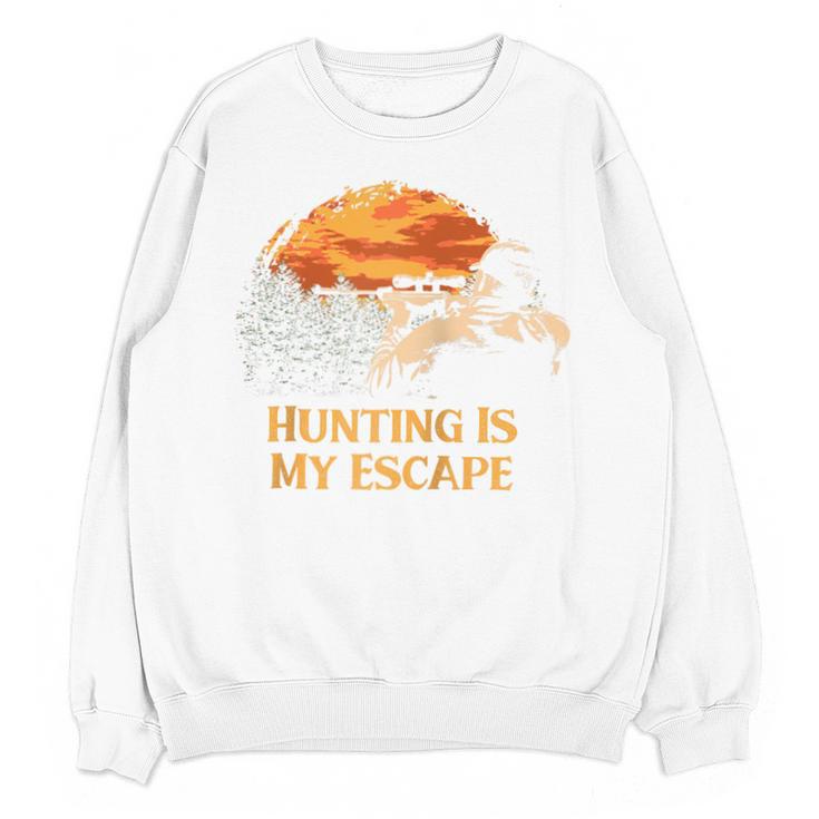 Hunting Is My Escape Introvert Hunter Antisocial Raglan Baseball Tee Unisex Sweatshirt
