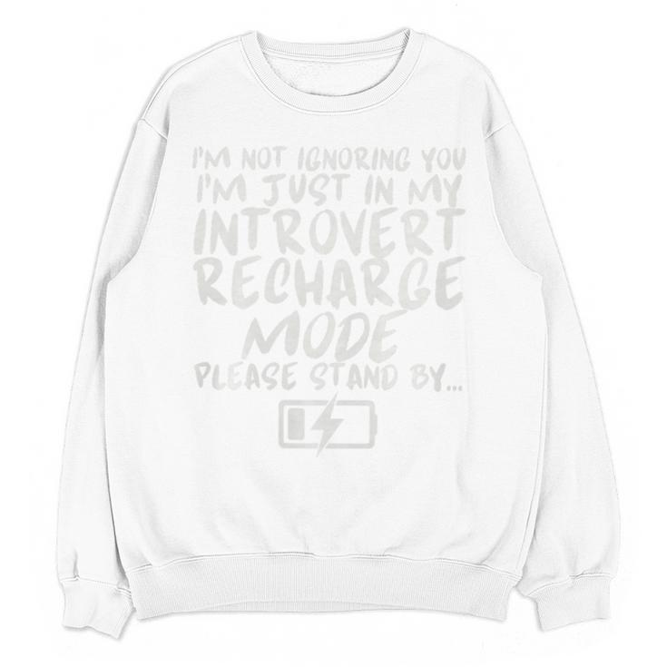 I'm Not Ignoring You I'm Just In My Introvert Recharge Mode Premium Tri-Blend Unisex Sweatshirt