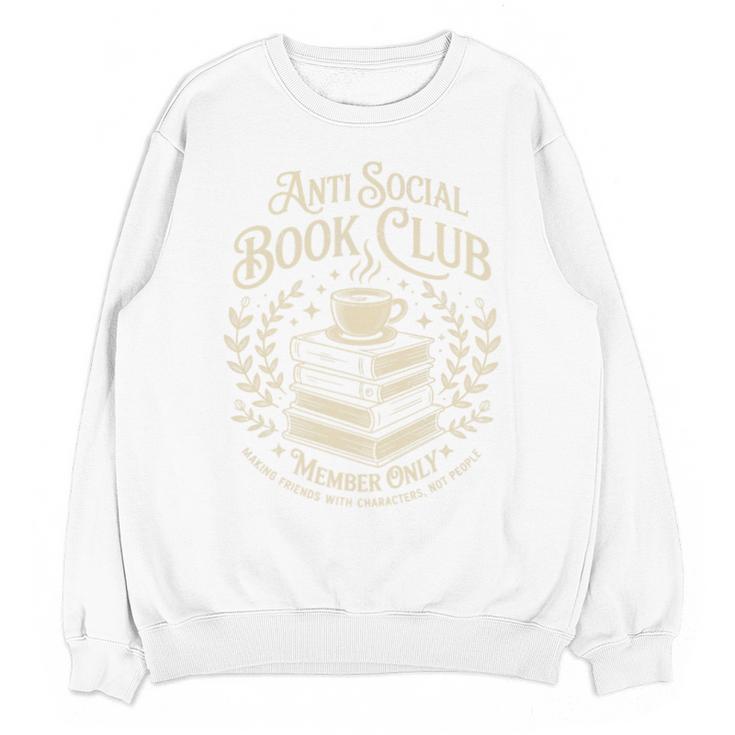Introvert Books Club Member Coffee Book Lovers Vintage Premium Tri-Blend Unisex Sweatshirt