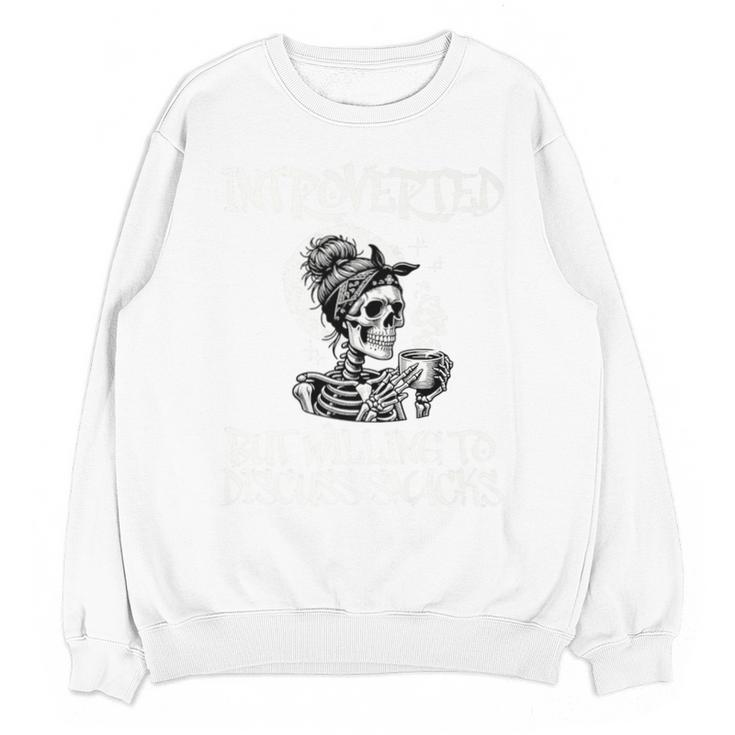 Introverted But Willing To Discuss Snacks Coffee Premium Unisex Sweatshirt