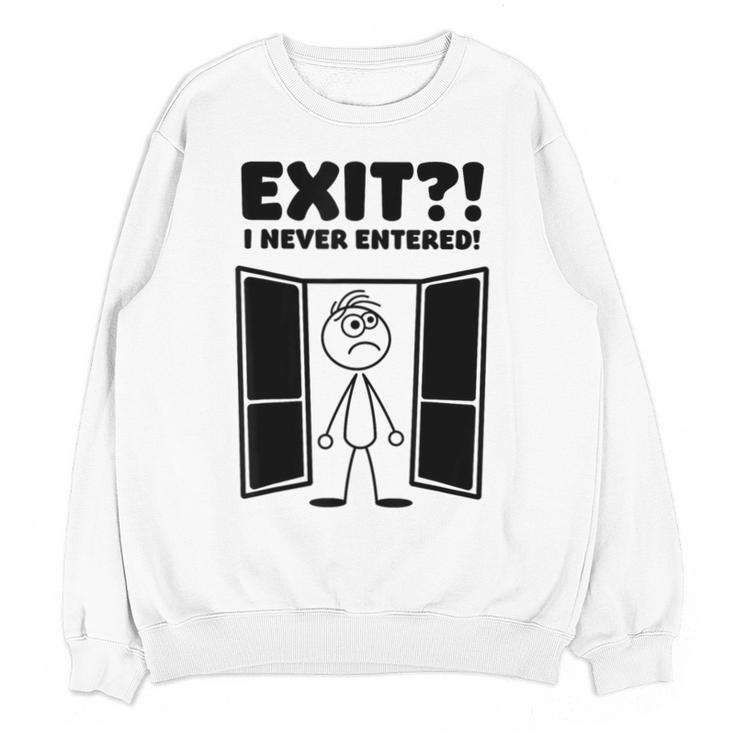 Irony Sarcasm Introvert Dry Humor Cartoon Comic Geek Nerd Unisex Sweatshirt