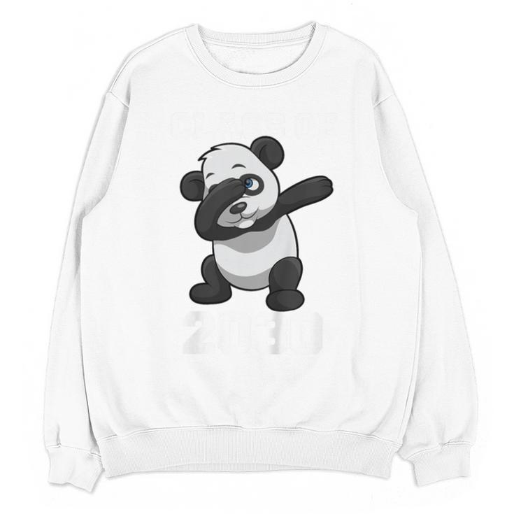 Kids Class Of 2030 Shirt Graduation Dabbing Panda Shirt Unisex Sweatshirt