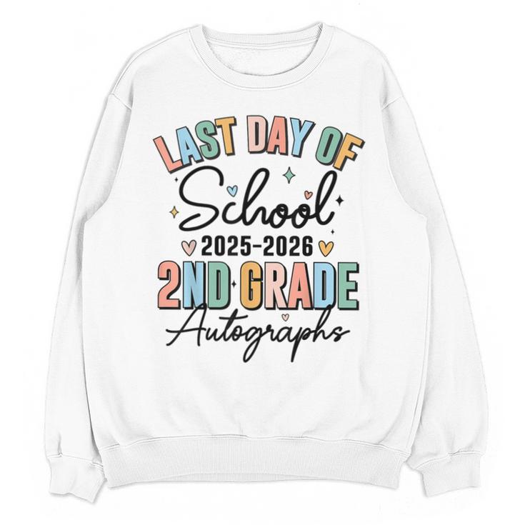 Last Day Of School Autograph 2nd Grade Graduation Boys Girls Unisex Sweatshirt