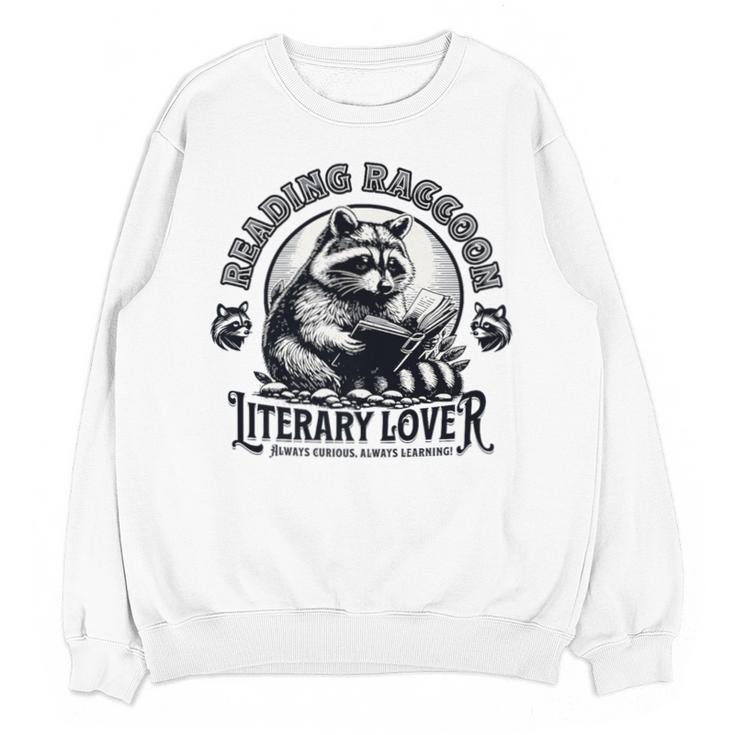 Literary Lover Reading Raccoon Books Premium Unisex Sweatshirt