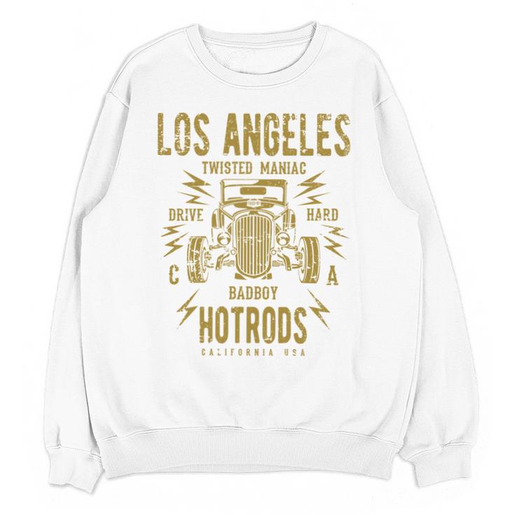 Los Angeles Hotrods Automotive Nostalgia Distressed Unisex Sweatshirt