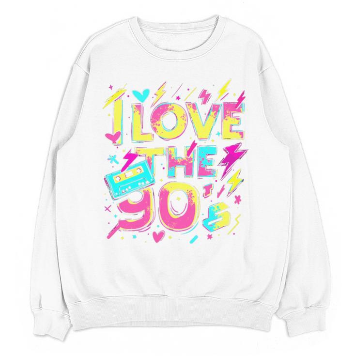 I Love The 90'S 90s Retro Nostalgia Premium Tri-Blend Unisex Sweatshirt