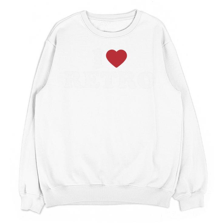 I Love Retro Vintage 80s 90s Nostalgia Premium Tri-Blend Unisex Sweatshirt
