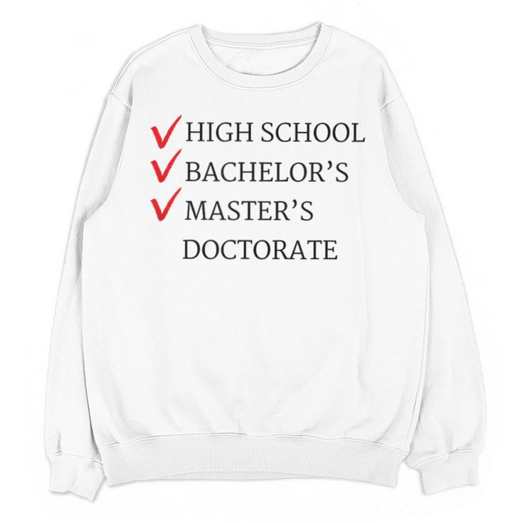 Master's Degree Graduation Graduate Unisex Sweatshirt